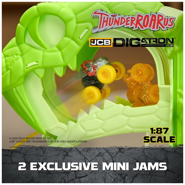 Playset Monster Jam Mini Jams Escape Loca de la Cobra con Camiones