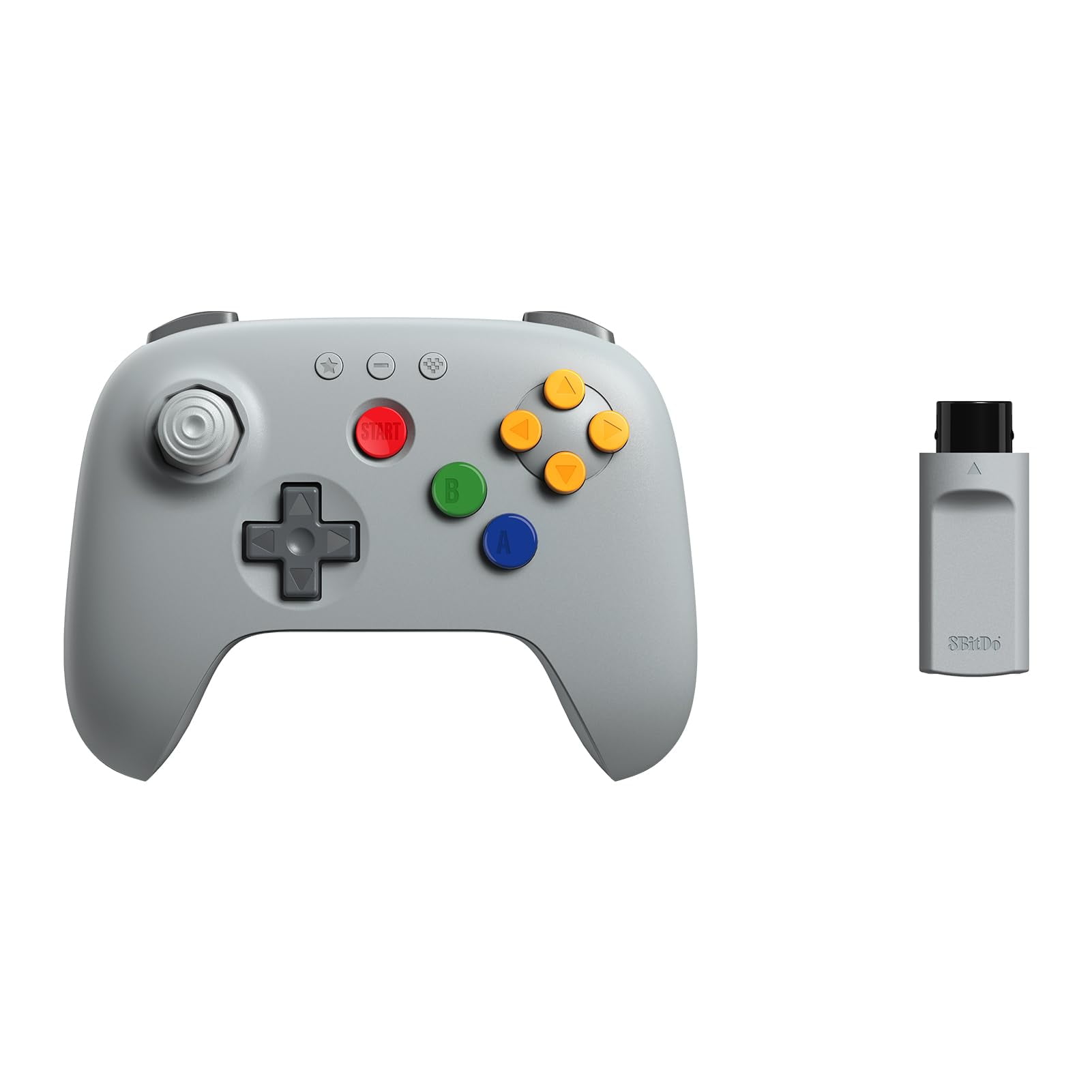 Controlador inalámbrico 8BitDo 64 para consola N64, gris | Lider