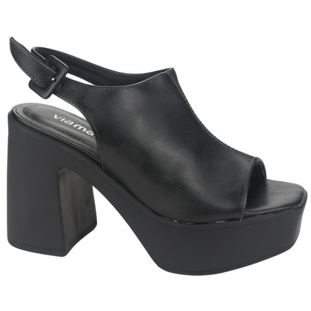 Sandalia Via Marte Mujer 23-11101 Preto Casual