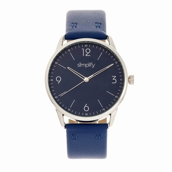 Reloj Simplify 6300 Azul con Correa de Cuero 41 mm
