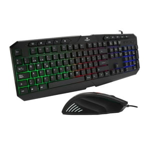 Monster Games - Kit Teclado Y Mouse Gamer Usb Negro Initiation