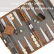 thumbnail image 4 of Set de viaje de cuero marrón Vovotuzzi 15 para juego de backgammon, 4 of 8