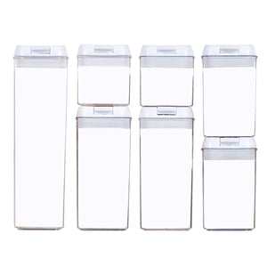 Bothyi - 7X Juego Hermético De Almacenamiento De Alimentos Sin Bpa Con Tapas Para Hornear Harina Blanco