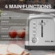 thumbnail image 4 of Tostadora RAMJOY RT-120 de 2 rebanadas, ranura ancha, 900 W, acero inoxidable, 4 of 9