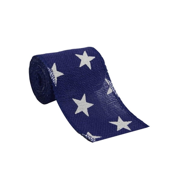 Cinta De Yute Con Estampado De Estrellas Azul 5 08 Cm X 4 57 M Paquete De 2
