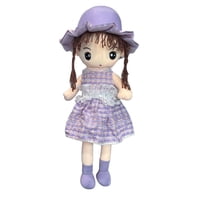 Oem - Muñeca De Trapo Grande De Peluche Vestido Cuadros