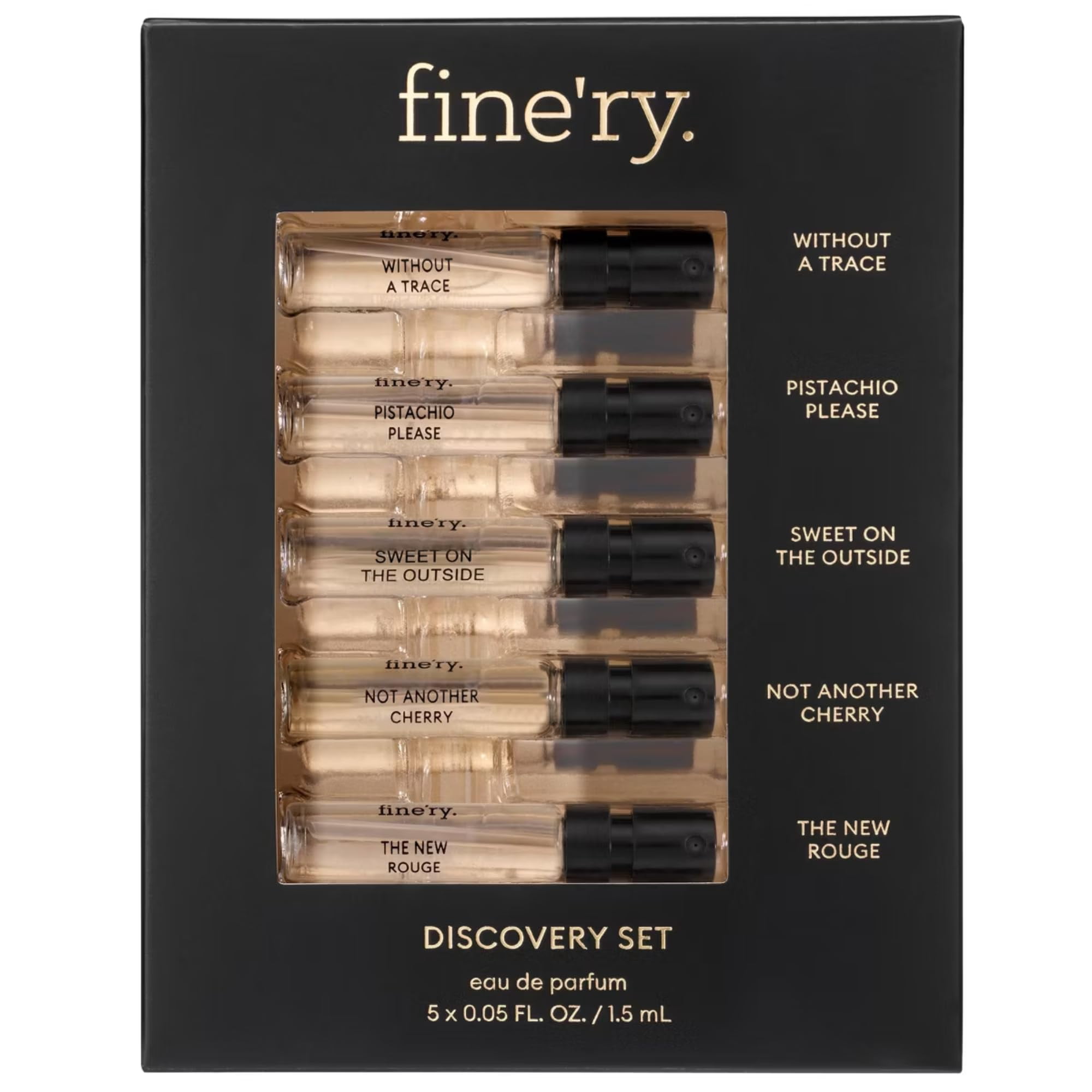 Set De Regalo De Perfume Fine'ry Mini De 5 Piezas De Larga Duración Para Mujer