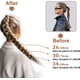 thumbnail image 2 of Extensión de cola de caballo larga trenzada DIY, con lazo elástico, recta, elegante, para envolver el cabello trenzado, extensiones de cola de caballo Rui Yok de 34 pulgadas, pieza de cabello sintétic, 2 of 7