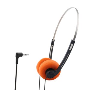 Magideal - Auriculares De Alambre De Acero Para Fotografía, Multiusos, Suaves, Prácticos, Resistentes, Pequeños, Para Caminar, Ir Al Avión, Gimnasio, Correr, Niñ Naranja