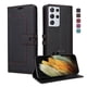 thumbnail image 3 of Premium Wallet Case for Samsung Galaxy S21 Ultra with Card Slots & Kickstand, Flip Cover Black, 3 of 6