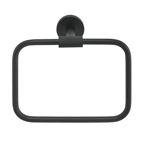 Portarrollos de toalla Swiss Madison negro mate de latón macizo
