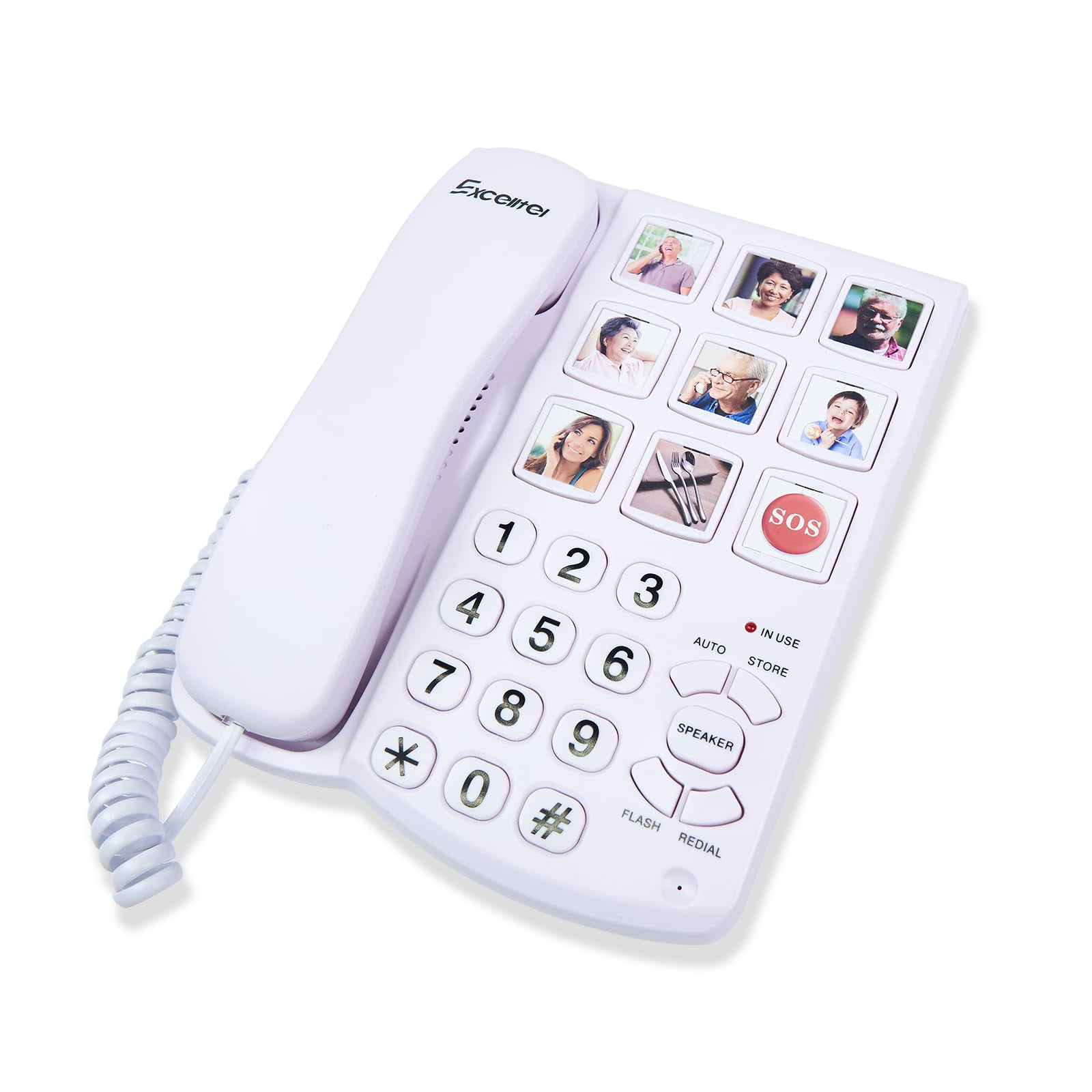 Teléfono Fijo Excelltel Big Button Para Personas Mayores Ex-ld-858hf