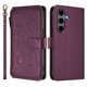 thumbnail image 2 of Funda Cartera Mariposa para [Samsung Galaxy S24 Plus] con Soporte y Cremallera Violeta, 2 of 6