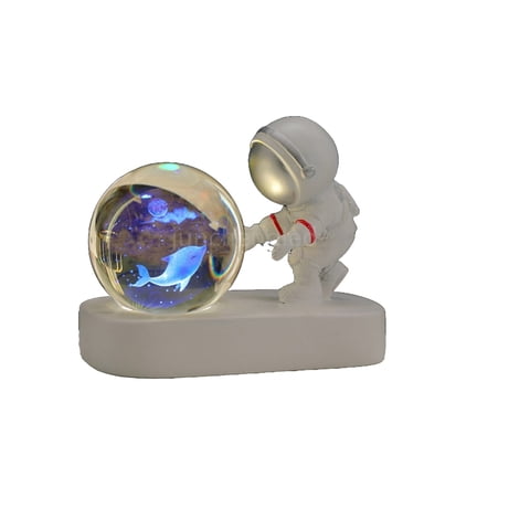 Genérico - Lampara Cristal Bola Astronauta Luz Brillante Usb Lau