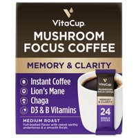 Café Instantáneo Vitacup Focus Mushroom Paquete 24 Unidades