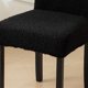 thumbnail image 4 of suxuMhao Fundas Negras Esponjosas Elásticas para Sillas de Comedor, Juego de 2, Protectores Elásticos para Sillas para Sala de Estar, Funda Universal para la Mayoría de Sillas Estándar, Protector de, 4 of 5