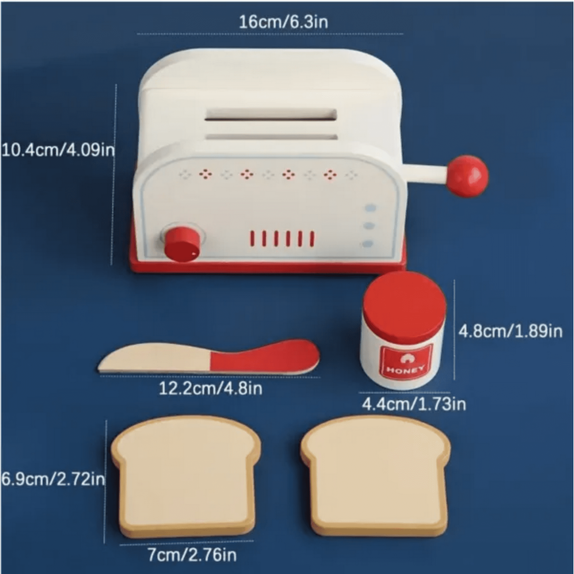 Genérico - Tostadora Juego De Cocina De Madera