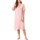thumbnail image 1 of INSPIRE CHIC Camisón de Mujer de Modal Suave con Botones, Manga Corta, Cuello Redondo y Largo Midi, Ropa de Dormir M Rosa, 1 of 6
