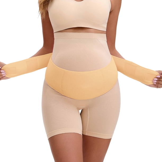 INSPIRE CHIC Cinturón de Soporte para el Vientre de Maternidad Ajustable y Ligero para Mujeres Embarazadas XL Beige