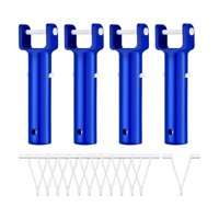 Magideal - 4 Accesorios De Repuesto Para Mango De Cabeza En V Con Conector De 12 Piezas, Se Adapta A Orificios De 1,18 Pulgadas, Mango De Cabezal De Succión Para