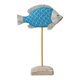 thumbnail image 2 of Escultura De Pez De Madera Sobre Soporte Para Balcón, Escritorio, Entrada, Estatua De Pez, Figura Azul Claro, 2 of 5