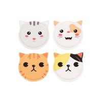 Oem - Set 4 Posavasos Ceramica 4 Piezas Diseño Gatos