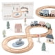 thumbnail image 1 of Set de tren Comfy Cubs de madera de 30 piezas para niños pequeños de 1 año o más, 1 of 7