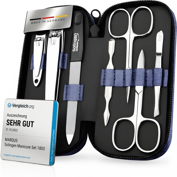 Set De Manicura Solingen Funda De Piel Vegana De 7 Piezas