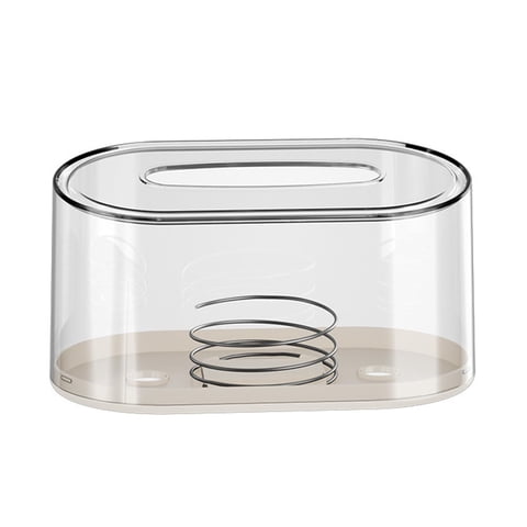 Bothyi - Caja De Pañuelos Con Resorte Para Servilletas, Para Oficina, Mesa, Restaurante, Transparente