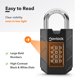 thumbnail image 4 of Candado NovLock de combinación de 4 dígitos negro - 1 unidad, 4 of 8