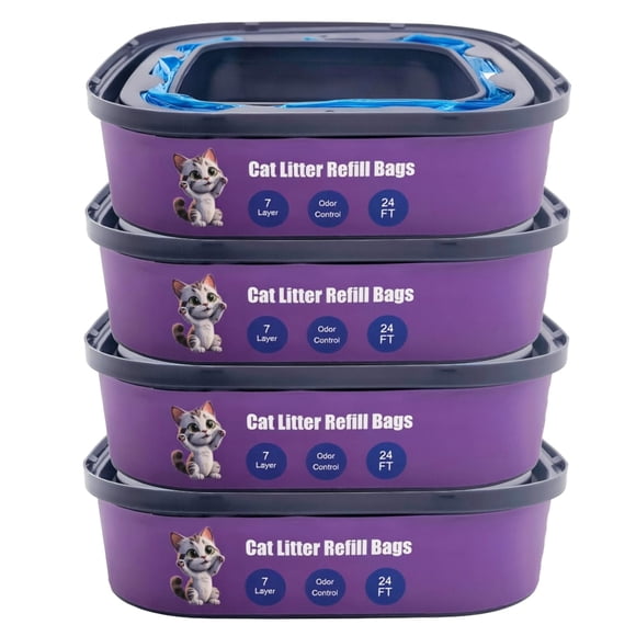 Bolsas de recambio de arena para gatos STXSJDCF – Pack de 4 unidades color púrpura