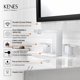 thumbnail image 3 of Grifo de baño KENES, cromo pulido, 2 manijas, 3 orificios, 8 pulgadas, 3 of 9