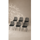thumbnail image 1 of Pack de 6 Sillas Europa Acolchada de Comedor - Negra, 1 of 8