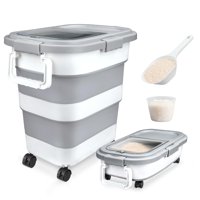 Recipiente De Almacenamiento De Arroz Komzon Plegable Hermético 10-18 Kg