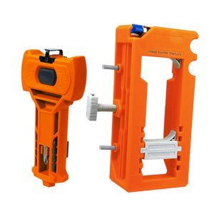 Magideal - Herramienta Manual Para Mortajadora De Bisagras De Puerta, Fácil De Instalar, Profesional, Práctica, Portátil, Accesorios, Kit De Instalación De Bisag Naranja