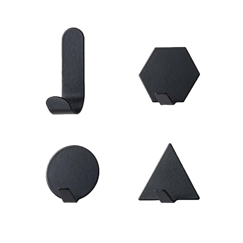 Regalitolindo - 4 Ganchos Metal Autoadhesivo Deco Geometry
