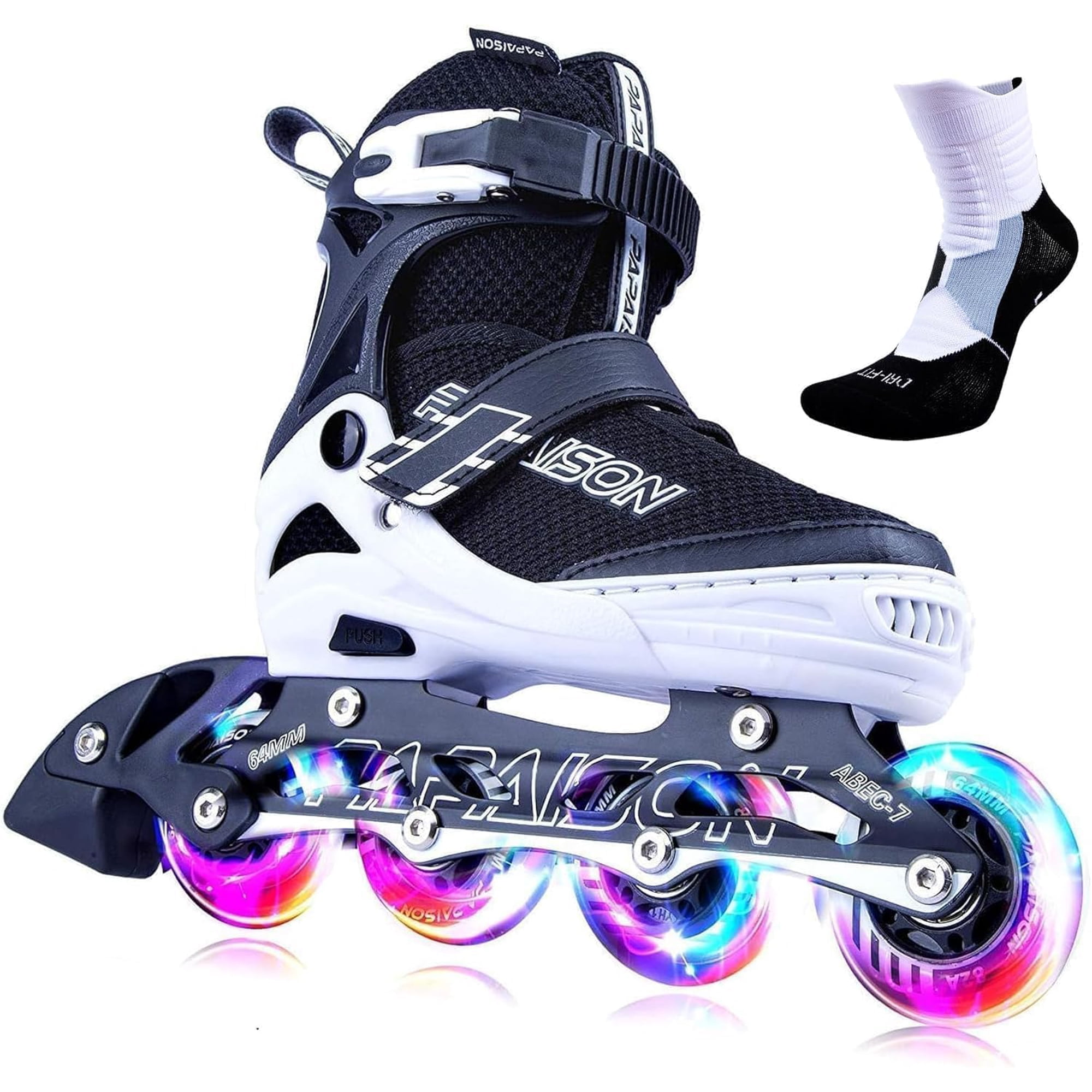 Patines En Línea Papaison Ajustables Para Niños Y Adultos Con Iluminación