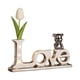 thumbnail image 1 of Letreros De Palabras Para Decoración Del Hogar, Letrero De Letras De Bloque De Cerámica Para Estante, Mesa De Dormitorio, Amor Blanco Y Plateado, 1 of 3