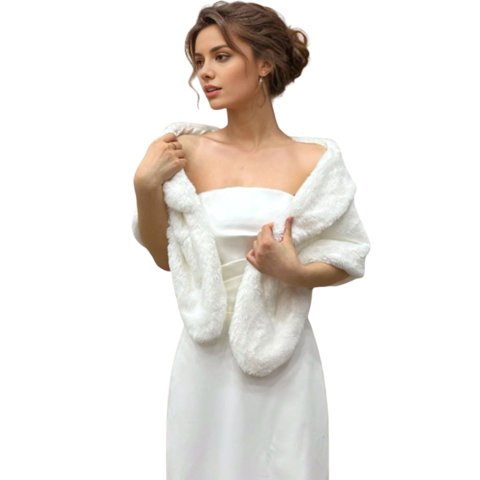 Likeshop - Tapado Estola Elegante Envolvente Estilo Peluche 6061