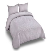 Alonso - Cubrecama Quilt De Verano Super Elegante Plaza Y Media 180X230 Cm Color Gris