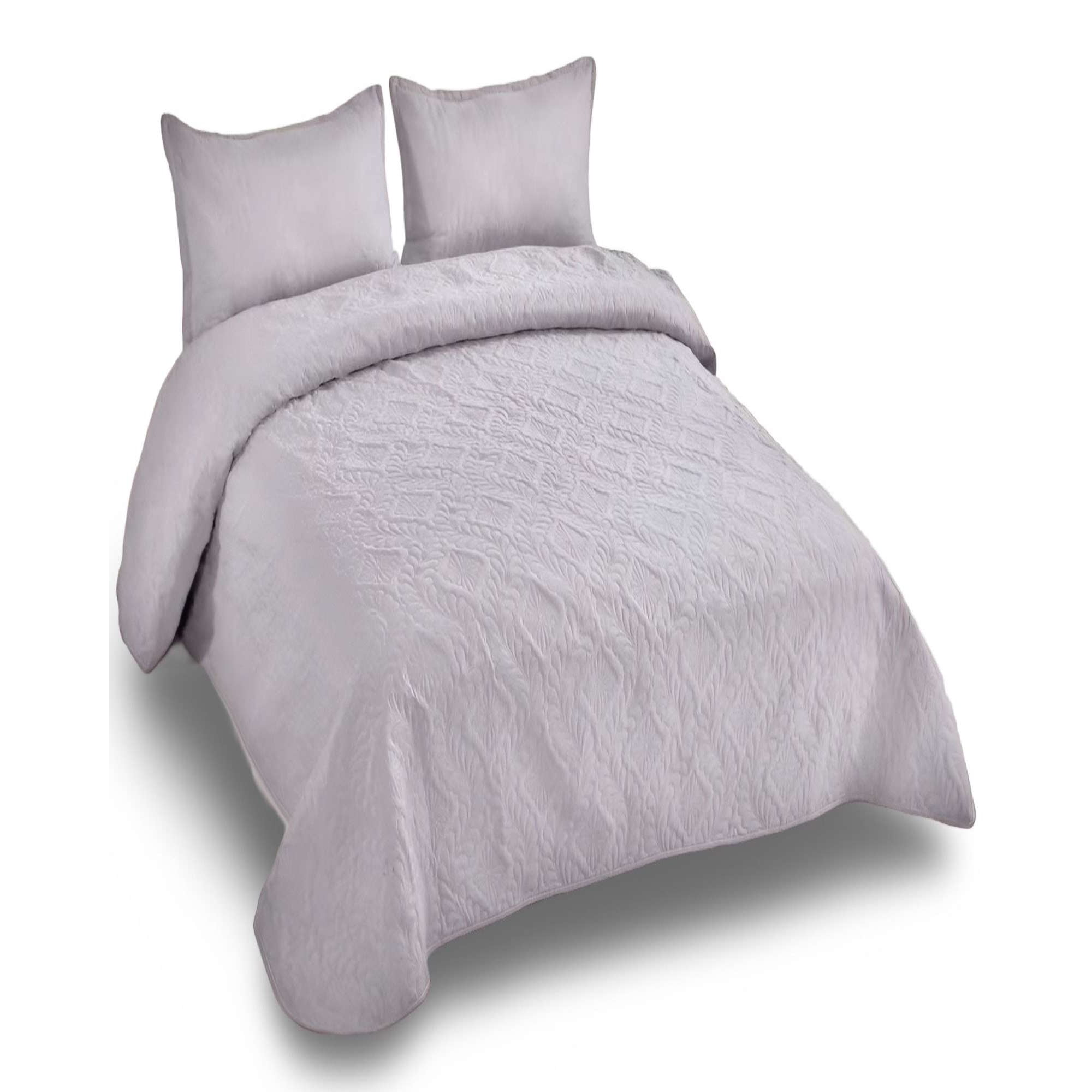 Alonso - Cubrecama Quilt De Verano Super Elegante King - Super King 250 X 270 Cm Color Gris