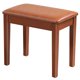 thumbnail image 1 of Banco de piano AODSK para teclado de madera maciza con cojín, color marrón, 1 of 7
