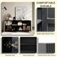 thumbnail image 4 of Gabinete de bufé con almacenamiento,4 puertas Moderno Accent Storage Sideboard,Lujoso bufé de gabinete de piso con antidumping independiente para cocina, 4 of 5