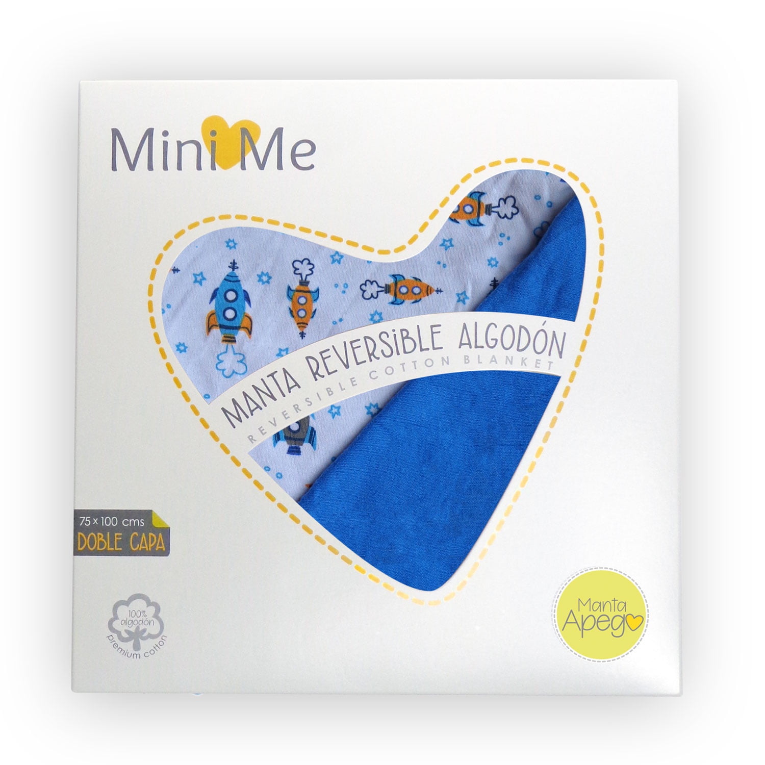 Mini Me - Manta De Algodón Para Bebé Cohetes