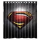 thumbnail image 1 of Cortina de ducha con el logotipo de Superman, juego de cortinas de baño con ganchos, tamaño 66 x 72 pulgadas, 1 of 3