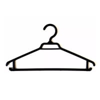 Importclick - Pack 50 Colgadores Ganchos Ropa Plástico Negro