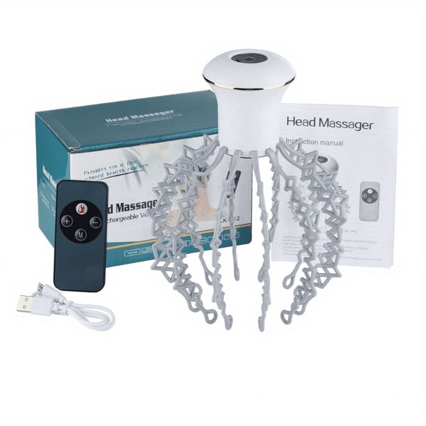 Electric Head Massager, 1pc USB Rechargeable Filling Model 6 Mode 12 Claw Vibrating Head Massager, Scalp Massager, Stress Reliever