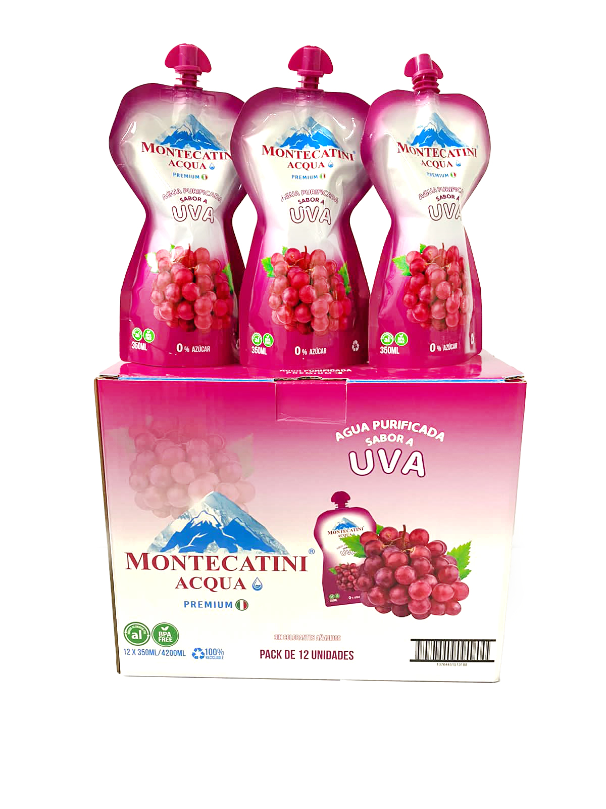 Montecatini Acqua Sabor Uva Pack X12