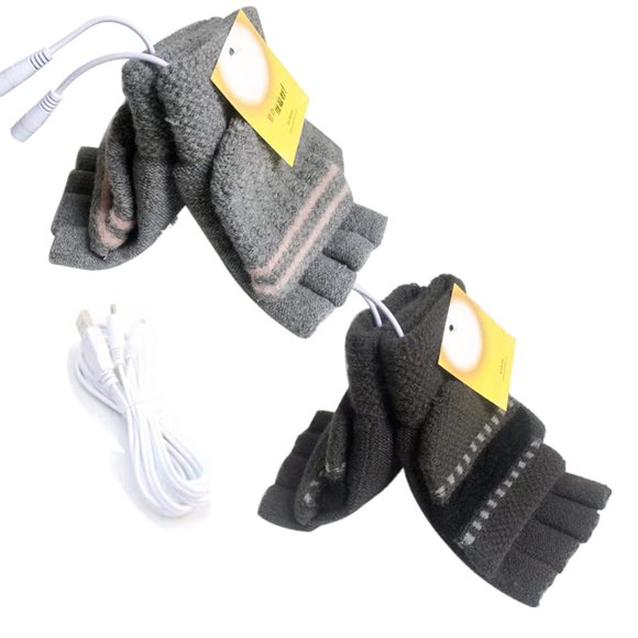 Guantes térmicos USB para mujeres y hombres, guantes térmicos para invierno