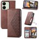 thumbnail image 1 of Funda Flip FOXDOCK para Xiaomi Redmi 13C , Estilo Billetera con Diseño Rombo, Correa de Mano y Soporte, Uso Diario, 1 of 6